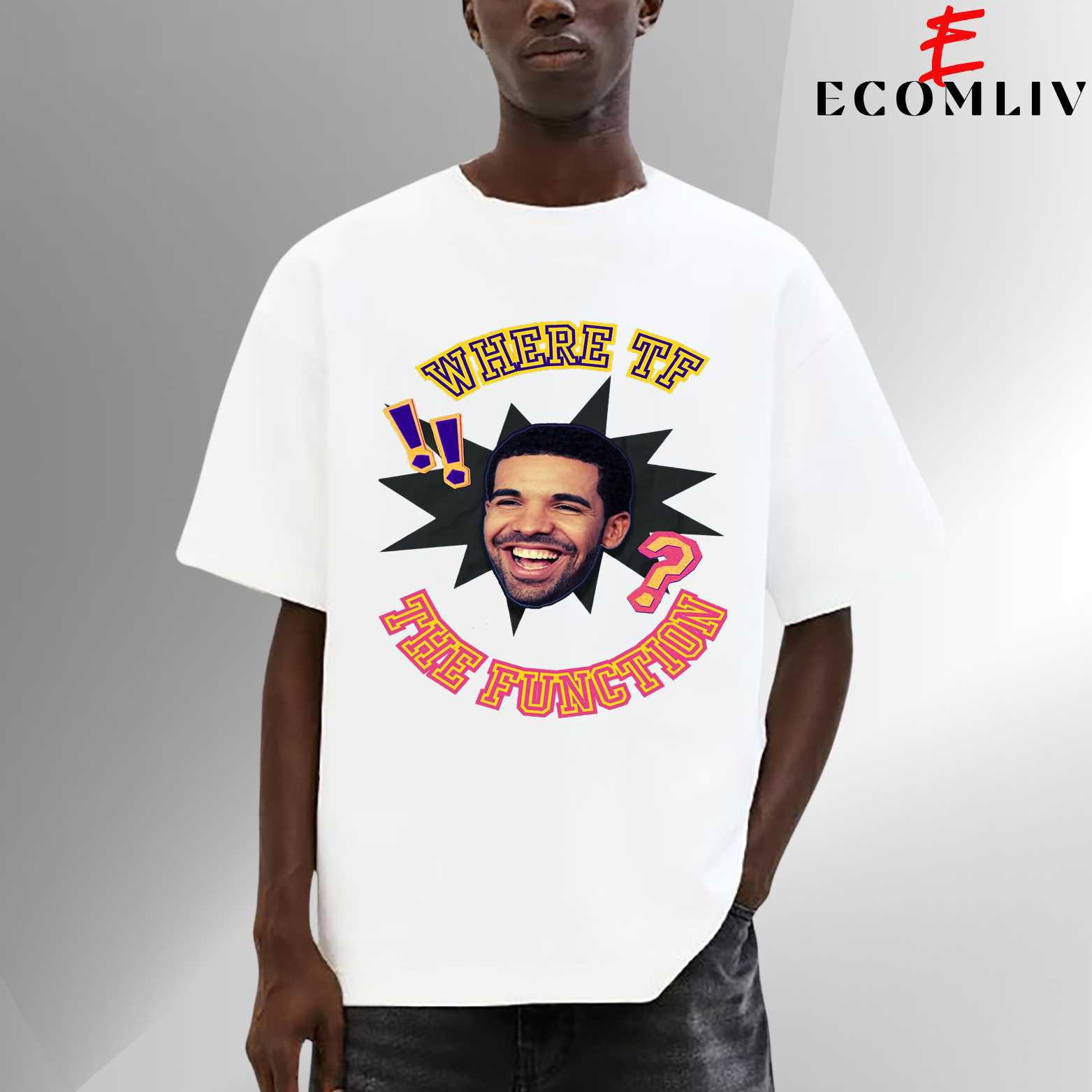 Drake Looking Up Tee, Moody Face T-Shirt, Hiphop Vibe